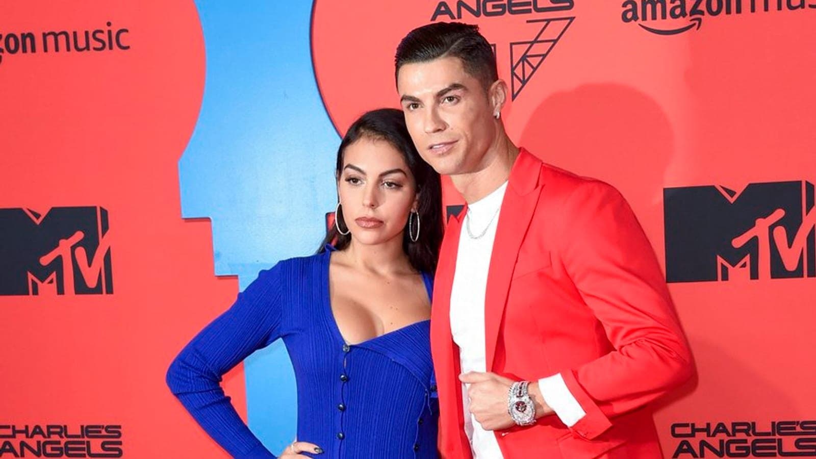 Cristiano Ronaldo and Georgina Rodriguez photographed together at a red-carpet event. Archive photograph.