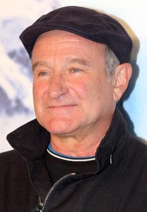 Robin Williams in close-up portrait